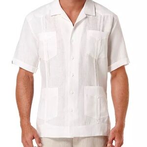Cubavera beige Short Sleeve Shirt Small